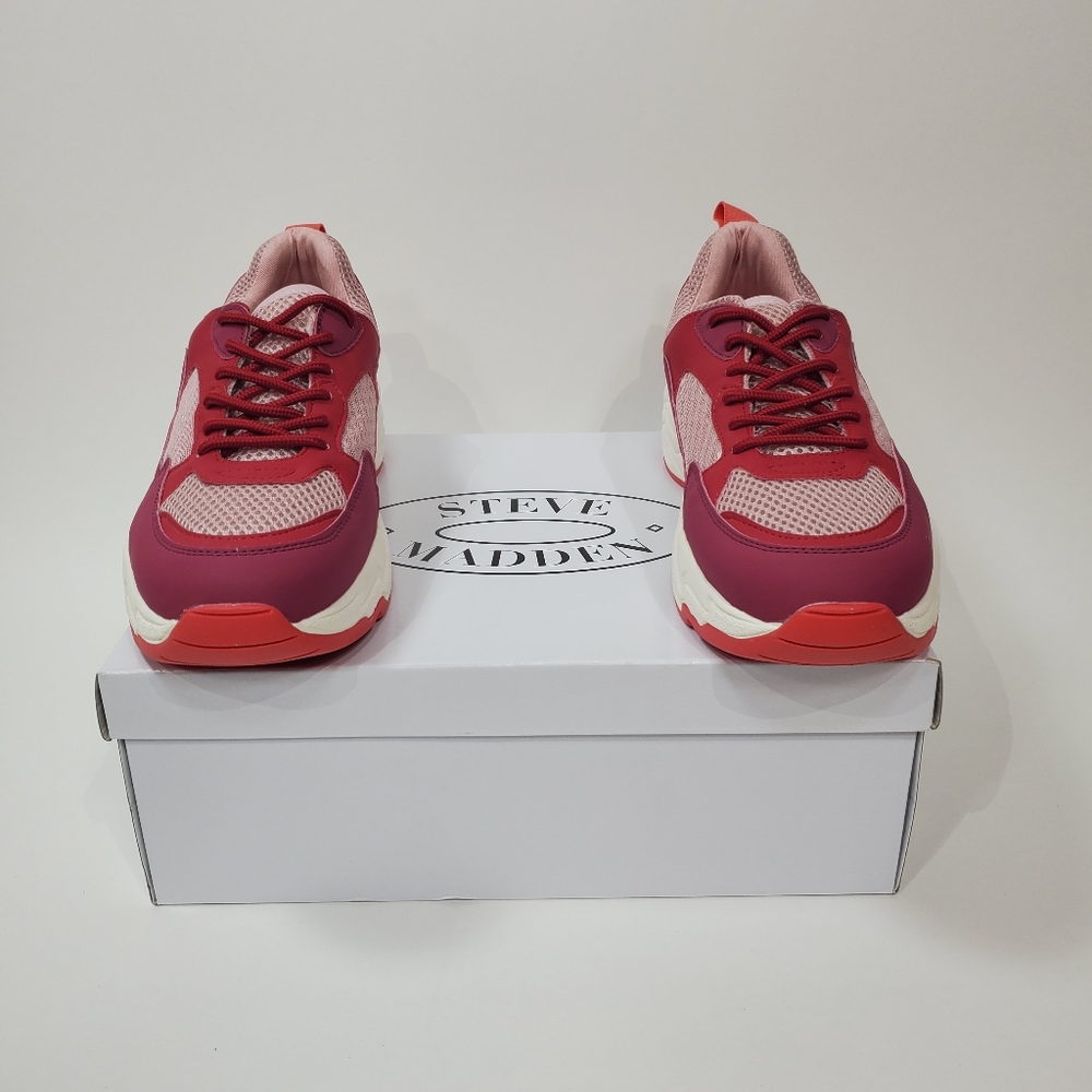 🆕️ Steve Madden Shirli Berry Blush Sneakers - Picture 2 of 6